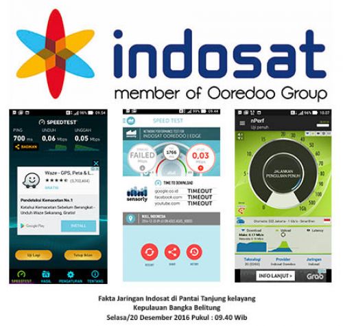 Layanan data Indosat Ooredoo kembang kempis di Belitung