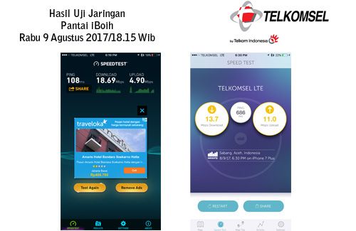 Begini kondisi layanan seluler di KM Nol hingga Pantai Iboih