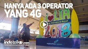 Di Bandara Lombok, hanya tiga operator yang 4G